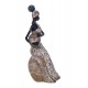 Statuette Africaine en pagne kita & Cruche 2, Collection Ethnik, H 42 cm