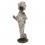 Statuette Africaine en pagne kita & Cruche 2, Collection Ethnik, H 42 cm