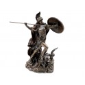 Statuette Polyrésine Bronze : Athéna Déesse de la Guerre, H 19 cm