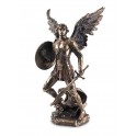 Statuette résine : L'archange Saint Michel, H 35 cm