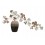 Décoration Murale : Vase à fleurs parmes et blanches, L 88 cm