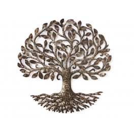 Déco murale fer : Arbre de vie, Anthracite & marron, Mod 5, H 60 cm