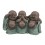 Figurine 3 Moines de la Sagesse, Collection Baby Zen, H 11 cm