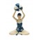 Figurine Baigneuse au Ballon Rétro, Bleu, H 19 cm