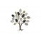 Décoration Murale Arbre de vie, Anthracite, Or et Blanc, H 92 cm