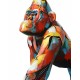 Décoration Animal Design : Le Gorille multicolore, L 50 cm