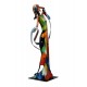 Sculpture Femme Métal, Elégance Multicolore 2, H 35 cm