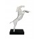 Statuette Taureau Design XL, Finition Argent Brillant, L 51 cm