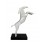 Statuette Cheval Cabré Design, Blanc laqué, H 75 cm