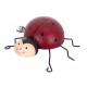 Déco murale métal : Set 2 Coccinelles rouges, L 14 cm(Grande)