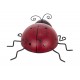 Déco murale métal : Set 2 Coccinelles rouges, L 14 cm(Grande)