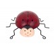 Déco murale métal : Set 2 Coccinelles rouges, L 14 cm(Grande)