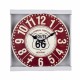 Horloge Métal Rouge & Blanche : Modèle Rouge 66, Diam 34 cm