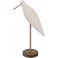 Déco Marine : Mouette stylisée sur Socle, Bois recyclé, H 40 cm