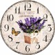 Horloge Lavande : Modèle Rétro Provençal Belle Jardinière, Diam 34 cm