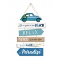 Déco murale VW Coccinelle : Relax and Life at the Beach, H 50 cm
