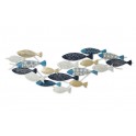 Déco murale en Métal : Banc de Poissons, Gamme Océanic. L 127 cm