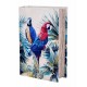 Set 2 Boites Livres : Perroquets Aras multicolores, H 27 cm (Grand)
