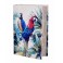 Boite Livre : Deux Perroquets Aras multicolores, H 27 cm (Grand)