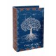 Set 2 Boites Livres : Arbre de vie, Bleu, H 27 cm (Grand)