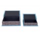 Set 2 Boites Livres : Arbre de vie fleuri, Bleu, H 27 cm (Grand)
