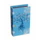 Boite Livre : Arbre de vie fleuri, Bleu, H 21 cm