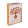 Boite Livre : Arbre de vie fleuri, Marron, H 27 cm