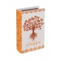 Boite Livre : Arbre de vie fleuri, Marron, H 21 cm