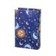 Boite Livre : Lune, Soleil et Constellations, Bleu nuit, H 17 cm