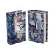 Set 2 Boites Livres : Lionne et éléphant Jungle, Bleu et Gris, H 21 cm