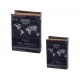 Set 2 Boites Livres Cartographie : The World, Noir, H 23 (Grand)