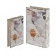 Set 2 Boites Livres : Explore le monde, Beige, H 26 cm (Grand)