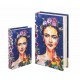 Set 2 Boites Livres : Femme, Perroquets et Fleurs, h 26 cm (Grand)