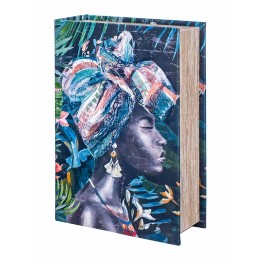 Boites Livre : Femme Africaine tropicale, H 27 cm