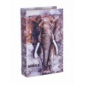 Boite Livre : Eléphant d'Afrique, H 21 cm