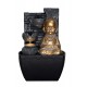 Fontaine intérieure : Bouddha 4 Vasques, Coll. Zentrends, 40 H cm