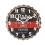 Horloge Capsule, Modèle Bistro, Noir et Rouge, H 20 cm