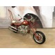 Moto en métal Type Chopper, L 27 cm, Couleur Rouge