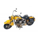 Moto Vintage miniature en Métal, Modèle Jaune, L 40 cm