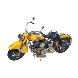 Scooter Miniature métal Vintage, Couleur Jaune, Modèle Italia L 26 cm