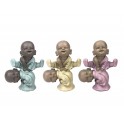 Set 3 moines Baby Zen jouant à saute-mouton, H12 cm