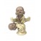Figurine Moine Baby Zen jaune jouant à saute-mouton, H 12 cm
