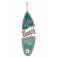 Déco murale vintage bois : Planche de surf Welcome beach house, H 48 cm