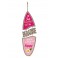 Déco murale Planche de surf, Life, Beach and Waves, Fuchsia, H 58,5 cm