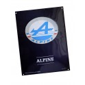 Plaque Relief Emboutie : Renault Alpine Logo, H 40 x L 30 cm