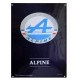 Plaque Relief Emboutie : Renault Alpine Logo, H 40 x L 30 cm
