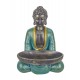 Figurine Bouddha & Coupelle, Collection Blue Faith, H 25 cm