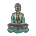 Figurine Bouddha & Coupelle, Collection Blue Faith, H 25 cm