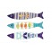 Set 3 magnets Frigo aimantés, Poissons Thème Mer 1, L 13 cm