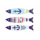Set 3 magnets Frigo aimantés, Poissons Thème Mer 2, L 13 cm